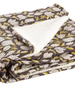 Bizzotto Coperte>PLAID CALAIS NERO C-TULIPANO 130X180
