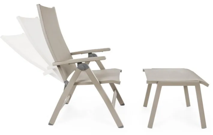 Bizzotto Pouf Da Esterno>POGGIAPIEDI IN ALLUMINIO IMPILABILE TORTORA GK51 - VICTOR