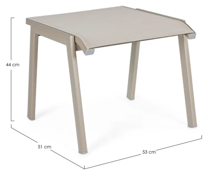 Bizzotto Pouf Da Esterno>POGGIAPIEDI IN ALLUMINIO IMPILABILE TORTORA GK51 - VICTOR