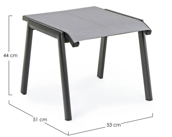 Bizzotto Pouf Da Esterno>POGGIAPIEDI IN ALLUMINIO IMPILABILE ANTRACITE GK52 - CRUISE