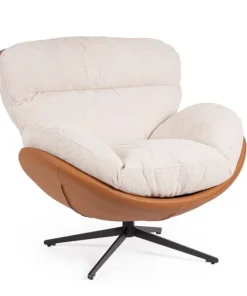 Bizzotto Poltrone E Chaise Longue>POLTRONA ADINDA GHIACCIO/CUOIO