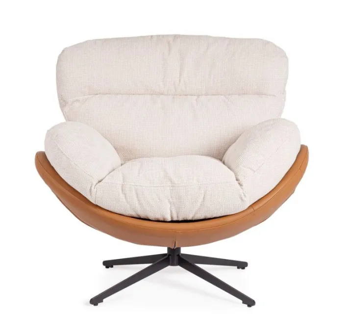 Bizzotto Poltrone E Chaise Longue>POLTRONA ADINDA GHIACCIO/CUOIO