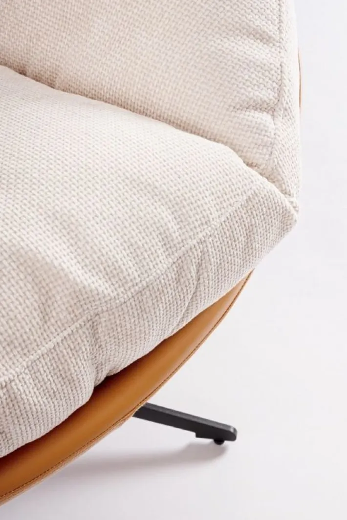 Bizzotto Poltrone E Chaise Longue>POLTRONA ADINDA GHIACCIO/CUOIO