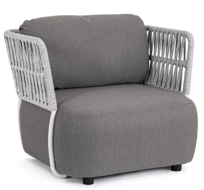 Bizzotto Poltrone>POLTRONA BIANCO/GRIGIO - PALMER