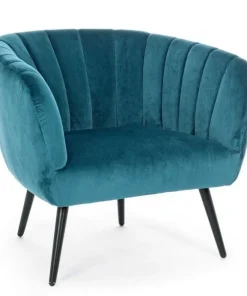 Bizzotto Poltrone E Chaise Longue>POLTRONA BLU PAVONE - AVRIL