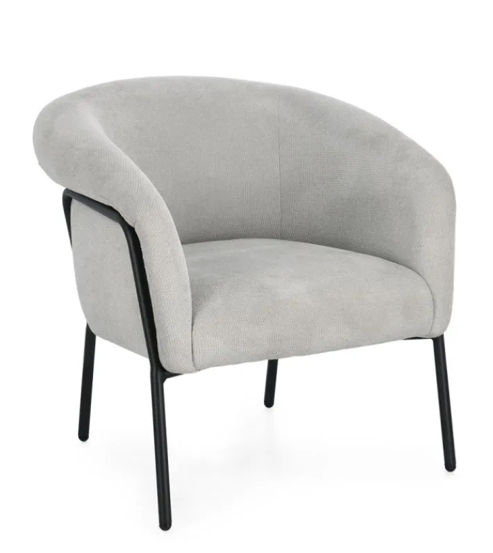 Bizzotto Poltrone E Chaise Longue>POLTRONA CAMILA GRIGIO CHIARO