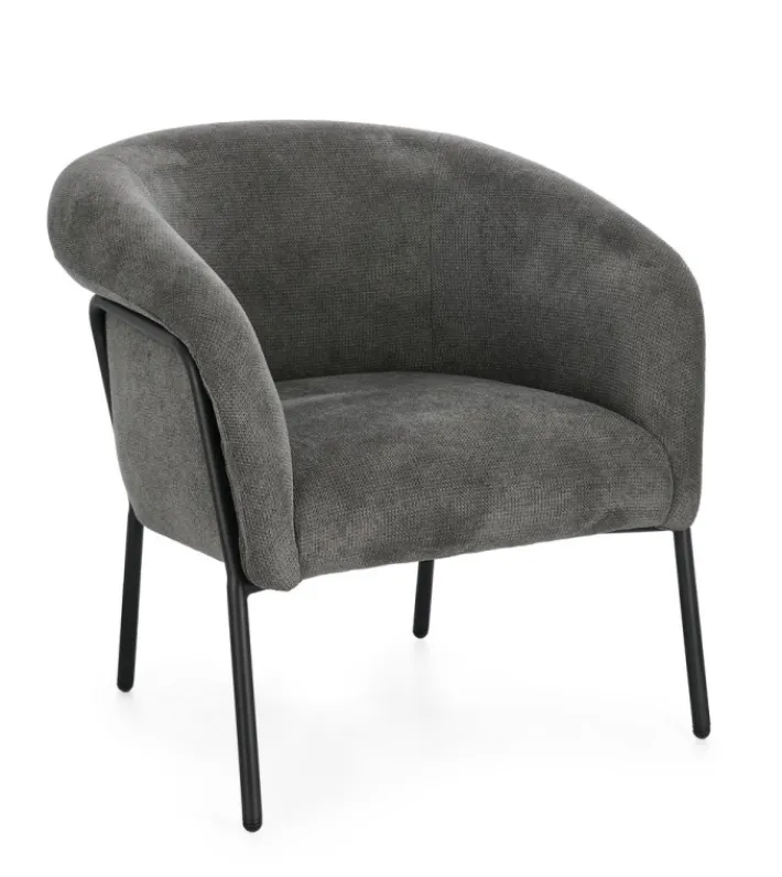 Bizzotto Poltrone E Chaise Longue>POLTRONA CAMILA GRIGIO SCURO