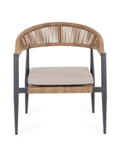 Bizzotto Poltrone>POLTRONA C-BR C-C JANDIA ANTRAC/NATURAL