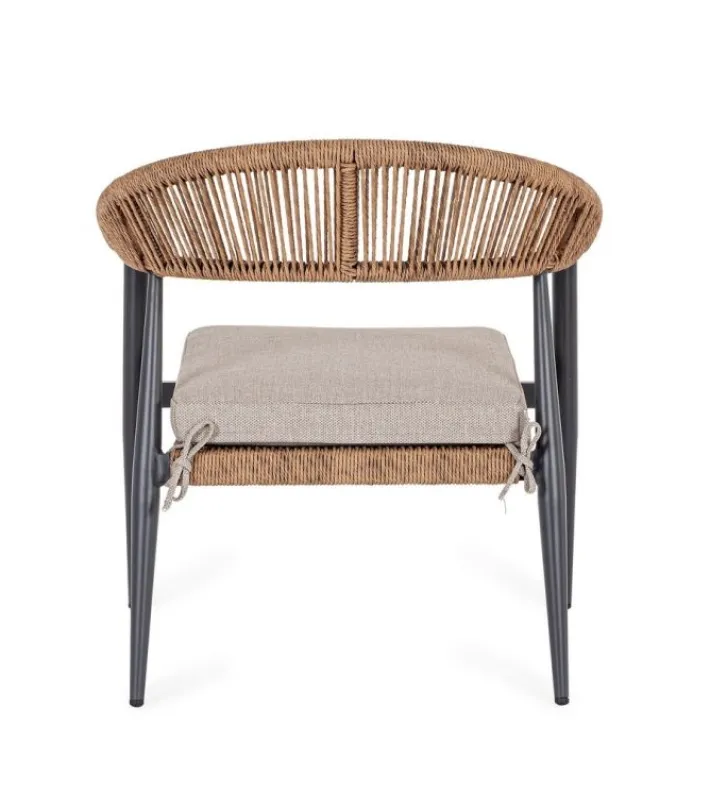 Bizzotto Poltrone>POLTRONA C-BR C-C JANDIA ANTRAC/NATURAL