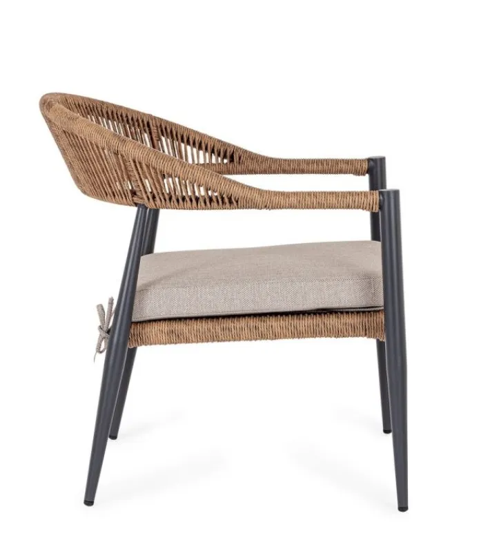 Bizzotto Poltrone>POLTRONA C-BR C-C JANDIA ANTRAC/NATURAL