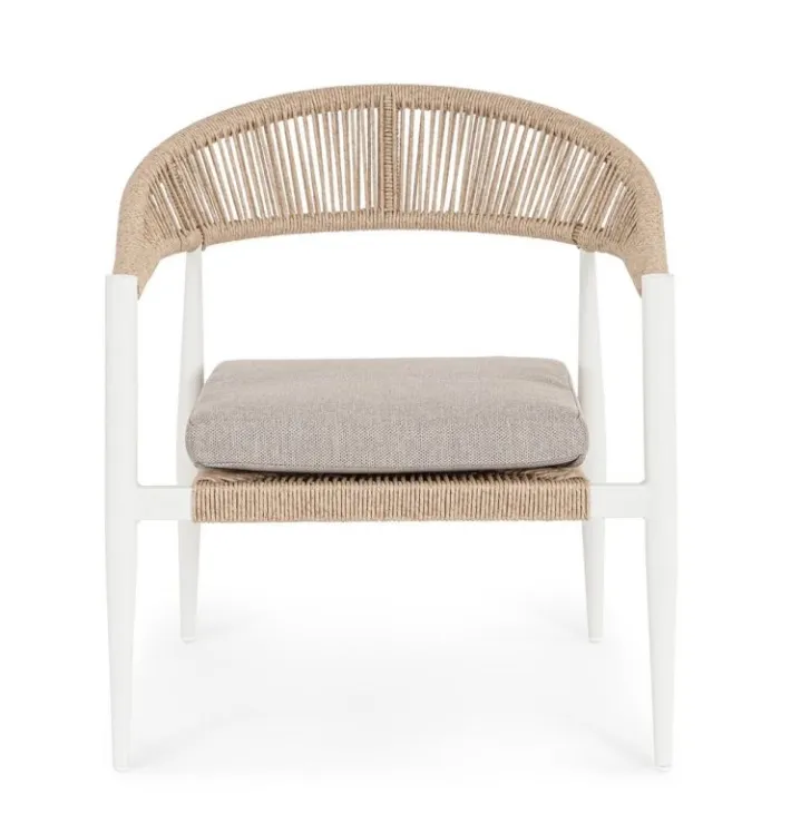 Bizzotto Poltrone>POLTRONA C-BR C-C JANDIA BIANCO/BEIGE