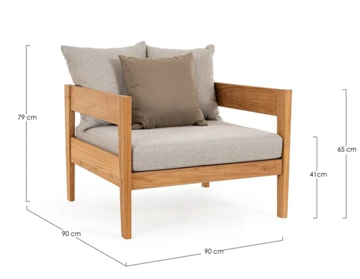 Bizzotto Poltrone>POLTRONA C-C KOBO NATURAL - FSC