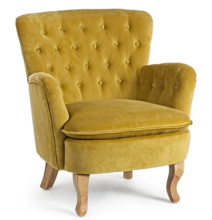 Bizzotto Poltrone E Chaise Longue>POLTRONA COLOR SENAPE - ORLINS