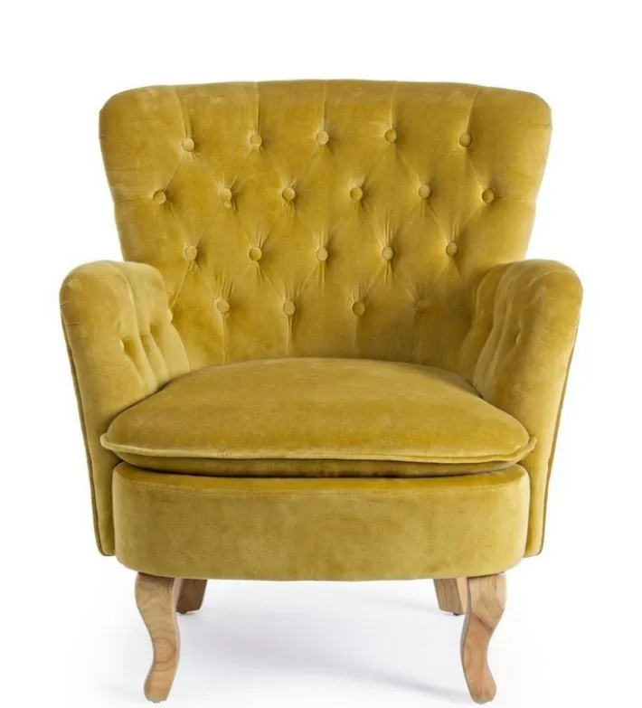 Bizzotto Poltrone E Chaise Longue>POLTRONA COLOR SENAPE - ORLINS