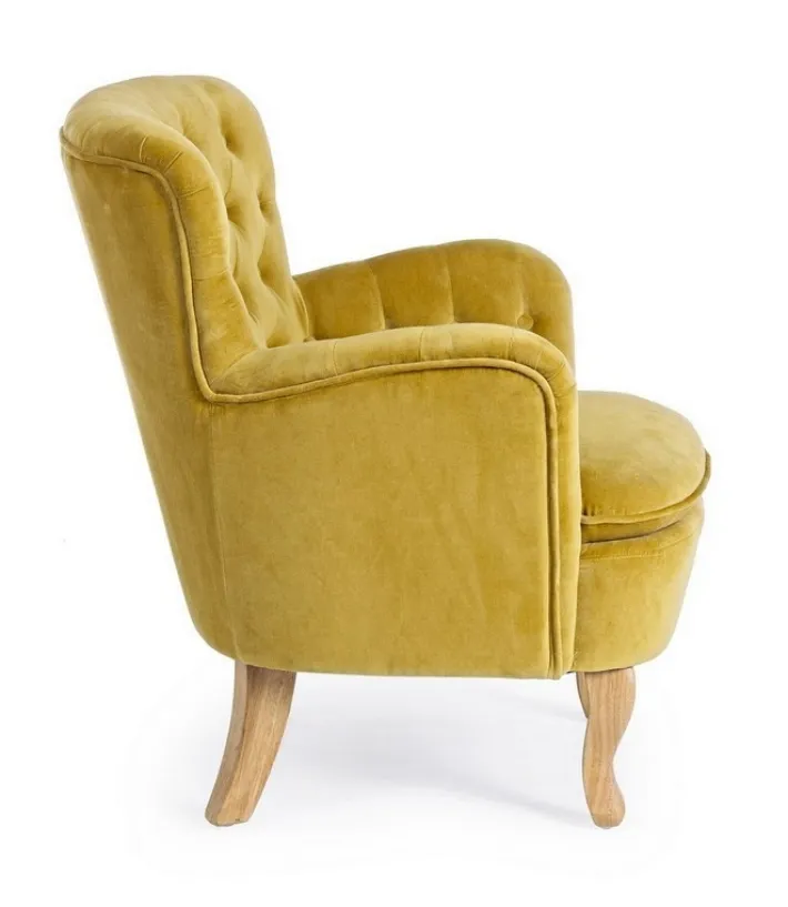 Bizzotto Poltrone E Chaise Longue>POLTRONA COLOR SENAPE - ORLINS