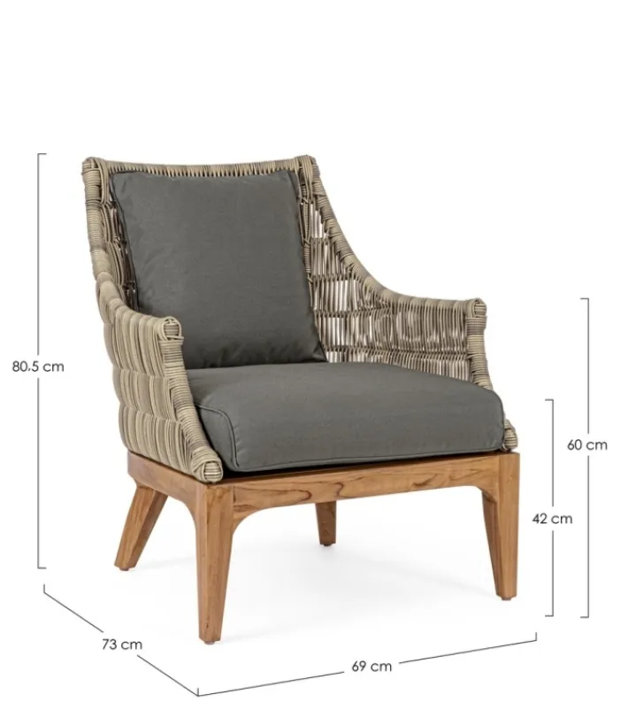 Bizzotto Poltrone>POLTRONA CON CUSCINO - KEILANI