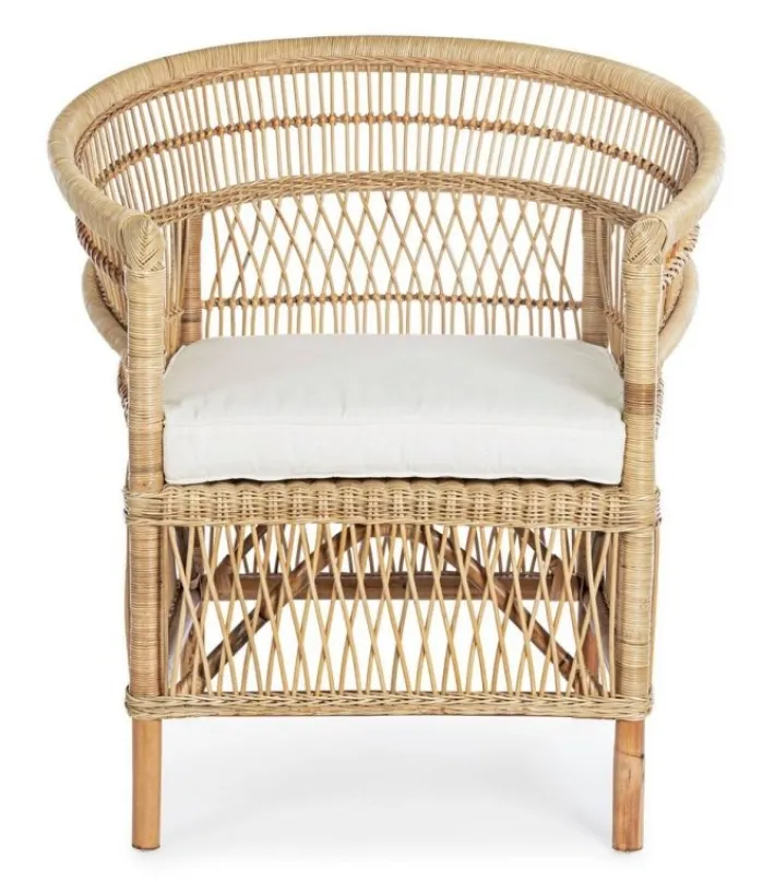 Bizzotto Poltrone E Chaise Longue>POLTRONA CON CUSCINO IN FIBRE NATURALI - JOSEFINA