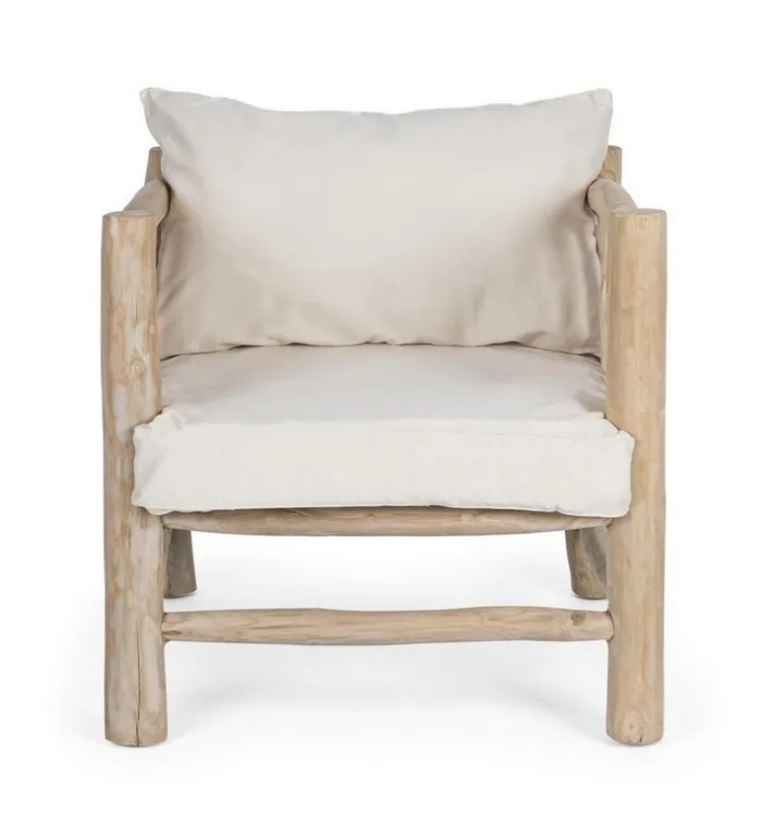 Bizzotto Poltrone E Chaise Longue>POLTRONA CON CUSCINO IN TEAK - SAHEL
