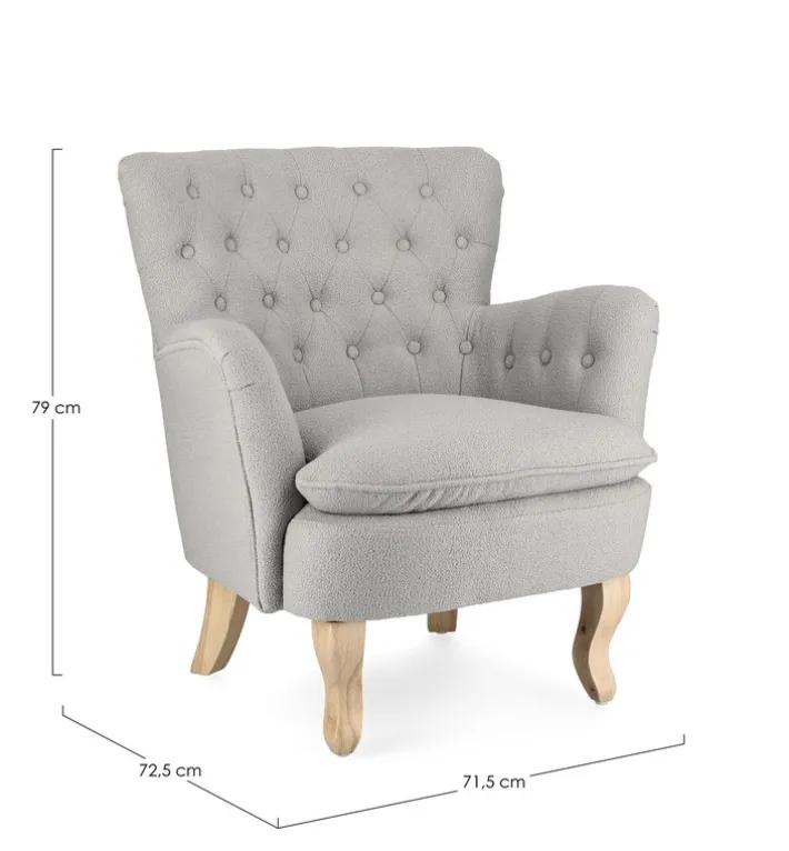 Bizzotto Poltrone E Chaise Longue>POLTRONA EFFETTO BOUCLE' CLOUD - ORLINS