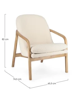 Bizzotto Poltrone E Chaise Longue>POLTRONA EFFETTO BOUCLE' PURE - ELAIDE