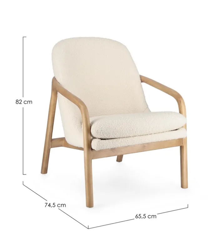 Bizzotto Poltrone E Chaise Longue>POLTRONA EFFETTO BOUCLE' PURE - ELAIDE