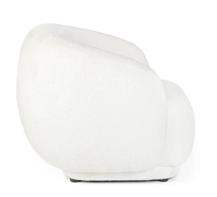 Bizzotto Poltrone E Chaise Longue>POLTRONA EFFETTO BOUCLE' BIANCO - TECLA