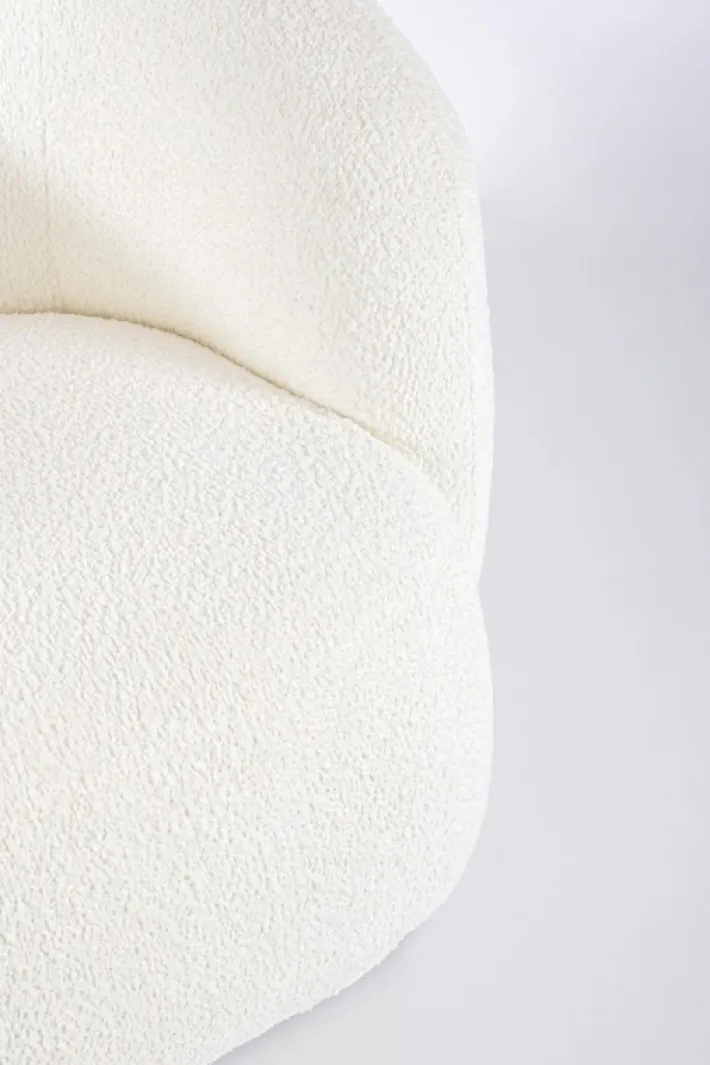 Bizzotto Poltrone E Chaise Longue>POLTRONA EFFETTO BOUCLE' BIANCO - TECLA