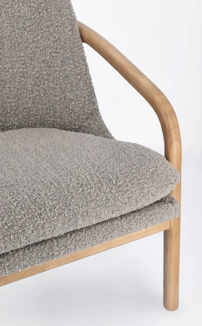 Bizzotto Poltrone E Chaise Longue>POLTRONA EFFETTO BOUCLE' STONE - ELAIDE