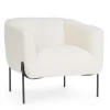 Bizzotto Poltrone E Chaise Longue>POLTRONA EFFETTO BOUCLE' BIANCO - CLAUDINE