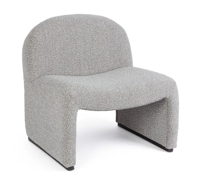 Bizzotto Poltrone E Chaise Longue>POLTRONA EFFETTO BOUCLE' GRIGIO - BASSILLA