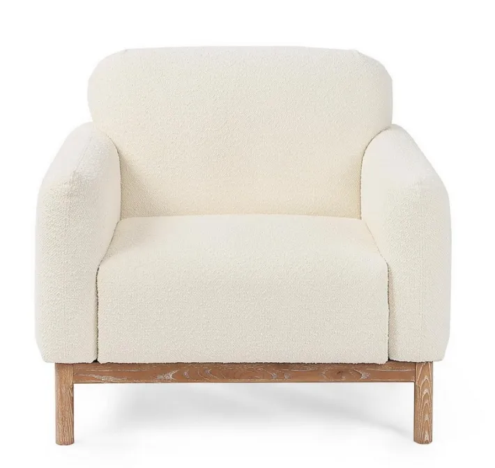 Bizzotto Poltrone E Chaise Longue>POLTRONA EFFETTO BOUCLE' NATURALE - DETROIT