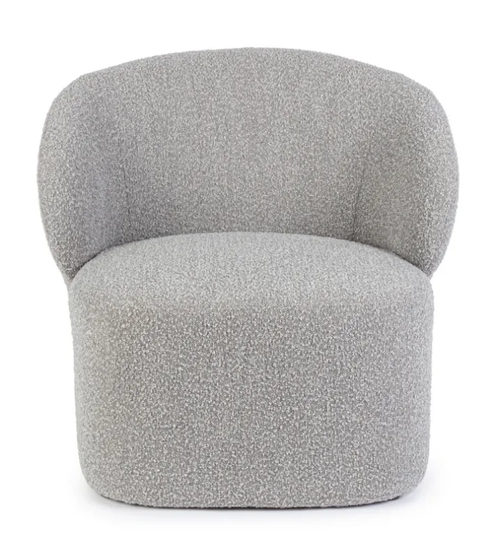 Bizzotto Poltrone E Chaise Longue>POLTRONA EFFETTO BUCLE' GRIGIO - BABILA