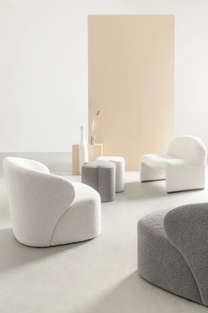 Bizzotto Poltrone E Chaise Longue>POLTRONA EFFETTO BUCLE' GRIGIO - BABILA