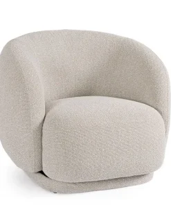 Bizzotto Poltrone E Chaise Longue>POLTRONA GIREVOLE BRITTANY NATURALE
