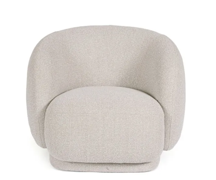 Bizzotto Poltrone E Chaise Longue>POLTRONA GIREVOLE BRITTANY NATURALE