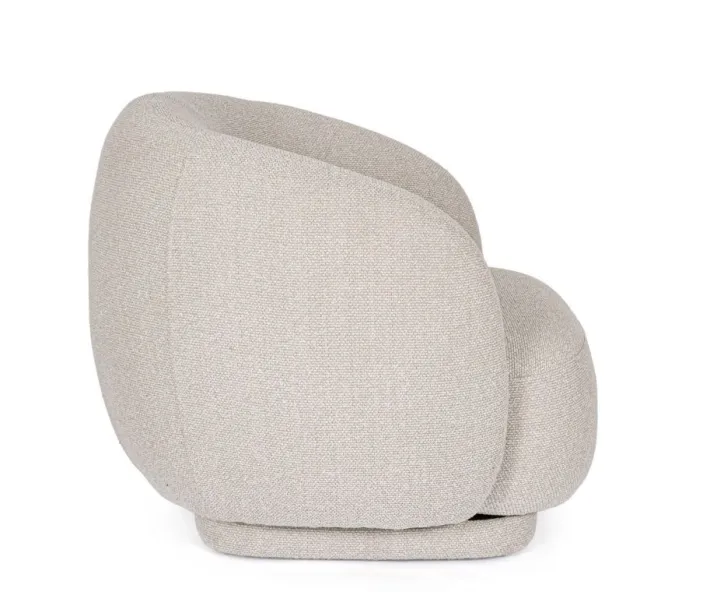 Bizzotto Poltrone E Chaise Longue>POLTRONA GIREVOLE BRITTANY NATURALE
