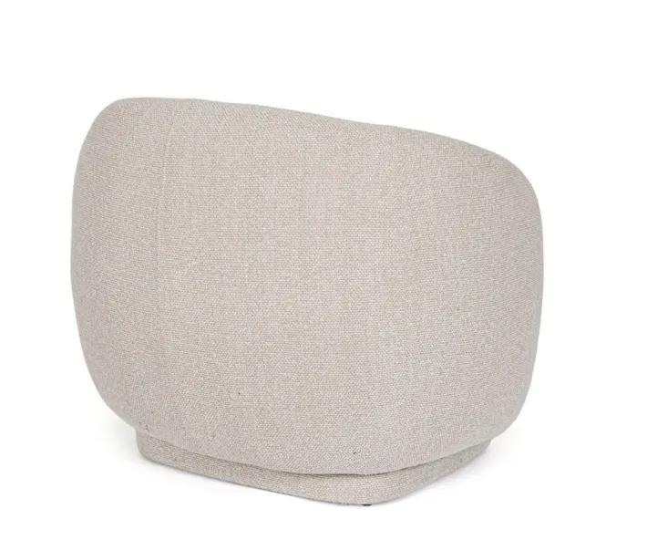 Bizzotto Poltrone E Chaise Longue>POLTRONA GIREVOLE BRITTANY NATURALE