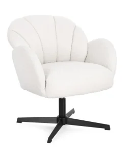 Bizzotto Poltrone E Chaise Longue>POLTRONA GIREVOLE CHLOE SNOW