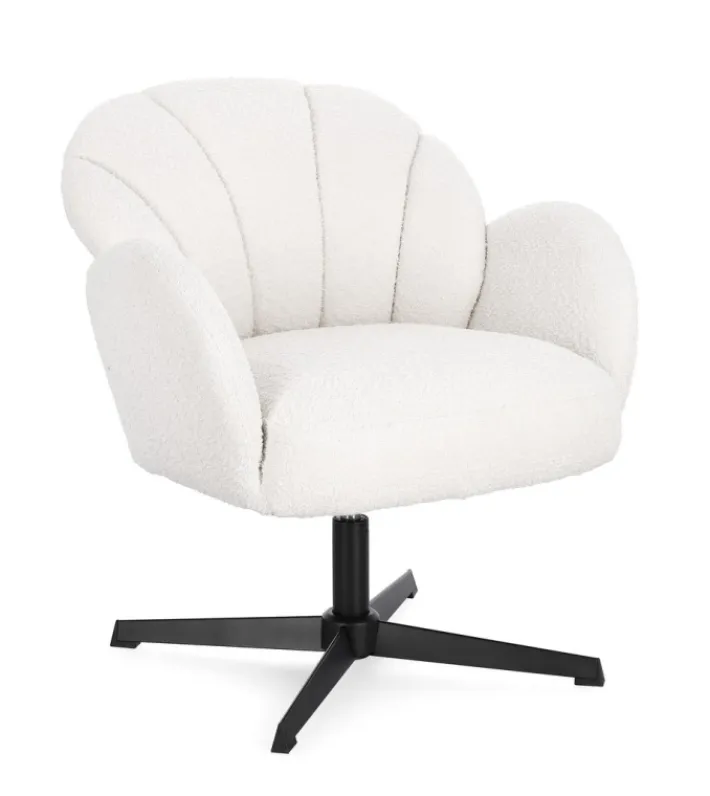 Bizzotto Poltrone E Chaise Longue>POLTRONA GIREVOLE CHLOE SNOW