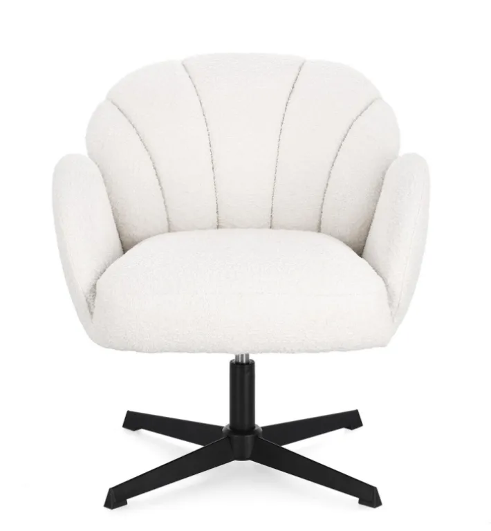 Bizzotto Poltrone E Chaise Longue>POLTRONA GIREVOLE CHLOE SNOW