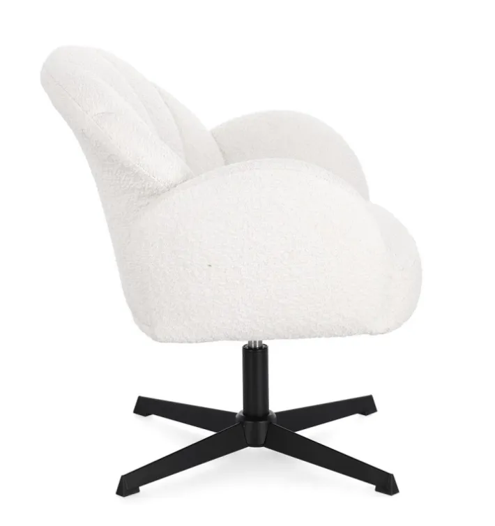 Bizzotto Poltrone E Chaise Longue>POLTRONA GIREVOLE CHLOE SNOW