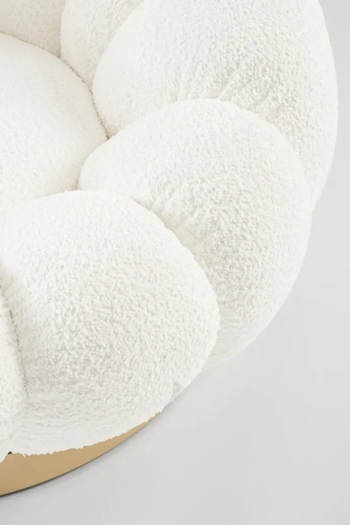 Bizzotto Poltrone E Chaise Longue>POLTRONA GIREVOLE EFFETTO BOUCLE' BIANCO - FLOREL