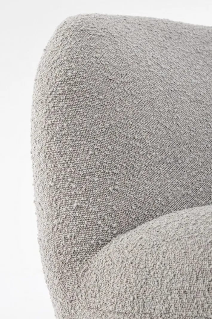 Bizzotto Poltrone E Chaise Longue>POLTRONA GIREVOLE EFFETTO BOUCLE' GRIGIO - MARGOT