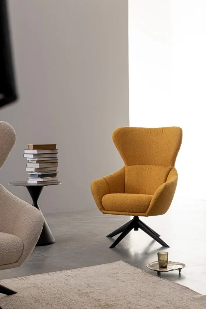 Bizzotto Poltrone E Chaise Longue>POLTRONA GIREVOLE HAILEY SENAPE