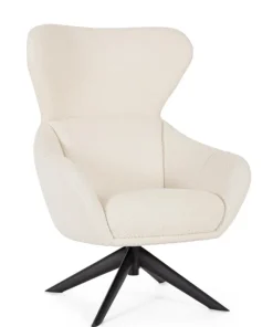 Bizzotto Poltrone E Chaise Longue>POLTRONA GIREVOLE HAILEY SNOW