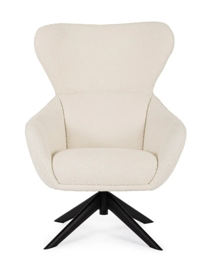 Bizzotto Poltrone E Chaise Longue>POLTRONA GIREVOLE HAILEY SNOW