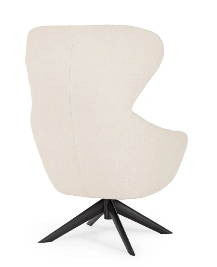 Bizzotto Poltrone E Chaise Longue>POLTRONA GIREVOLE HAILEY SNOW