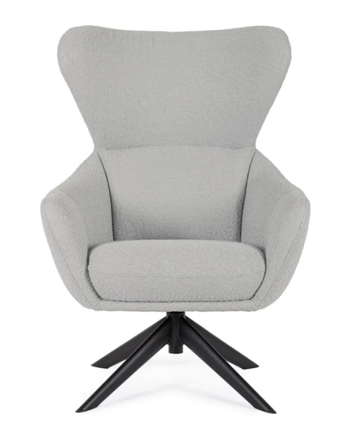 Bizzotto Poltrone E Chaise Longue>POLTRONA GIREVOLE HAILEY GRIGIO