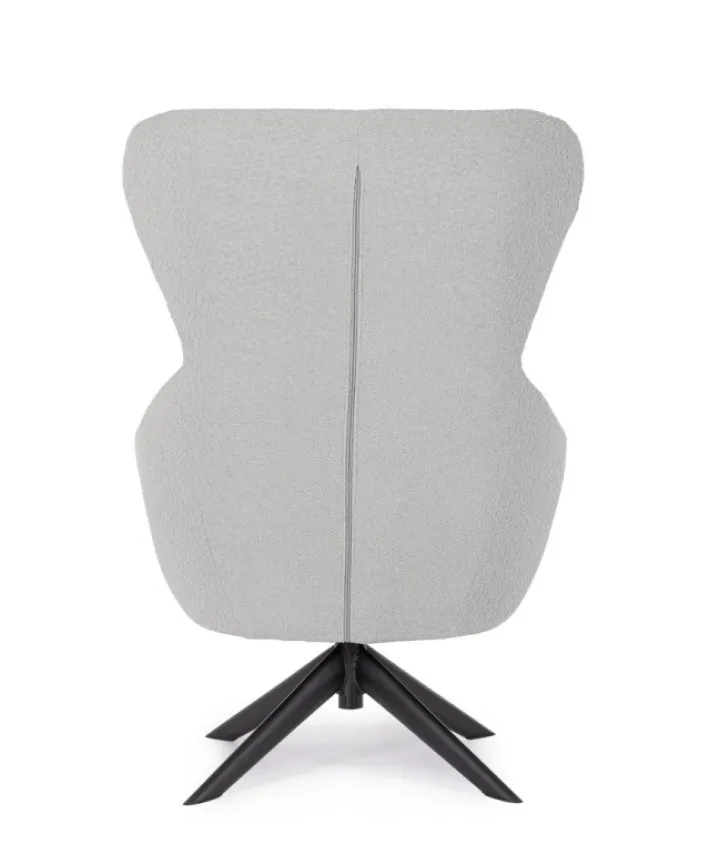 Bizzotto Poltrone E Chaise Longue>POLTRONA GIREVOLE HAILEY GRIGIO