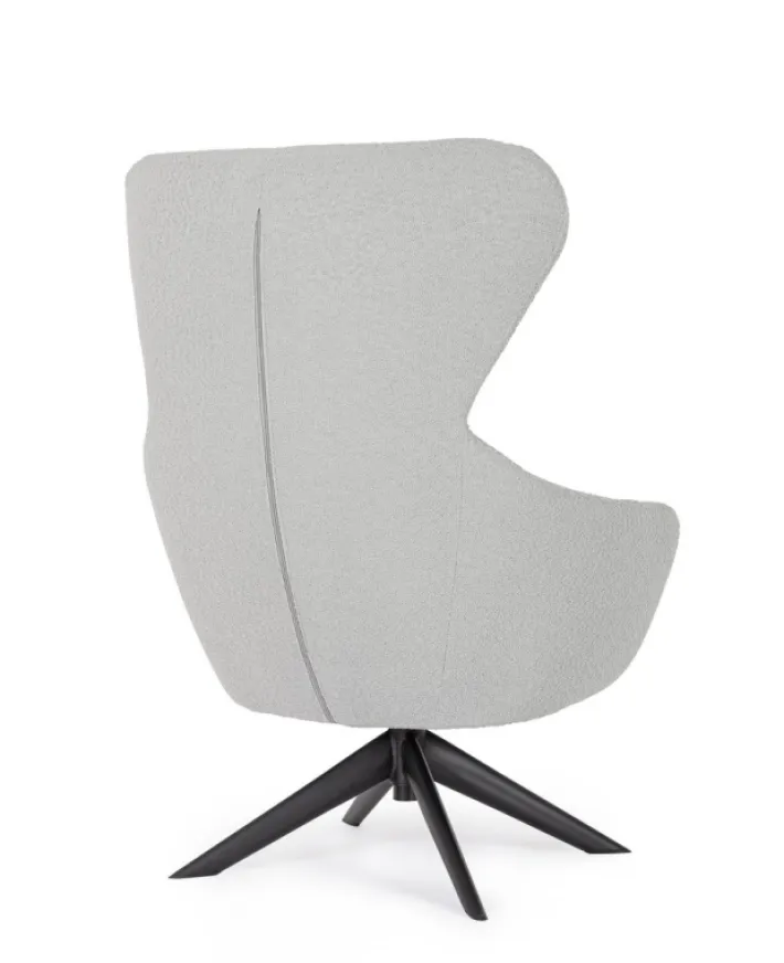 Bizzotto Poltrone E Chaise Longue>POLTRONA GIREVOLE HAILEY GRIGIO